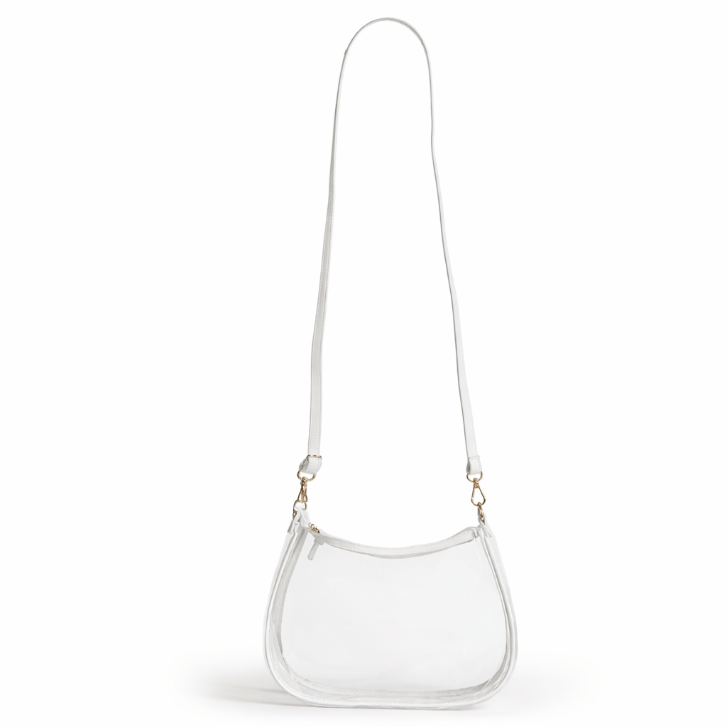 NC Tar Heels Sara Clear Purse with Skinny Scarf