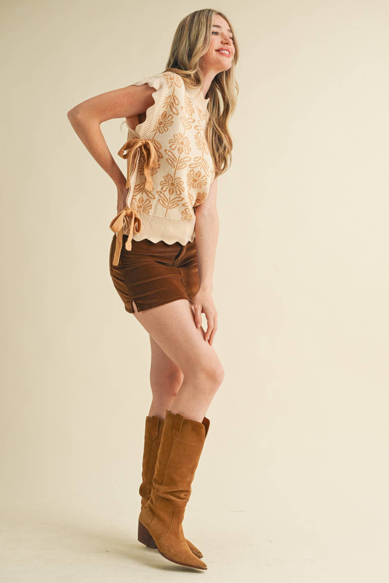 ALLY MOCK NECK SWEATER VEST