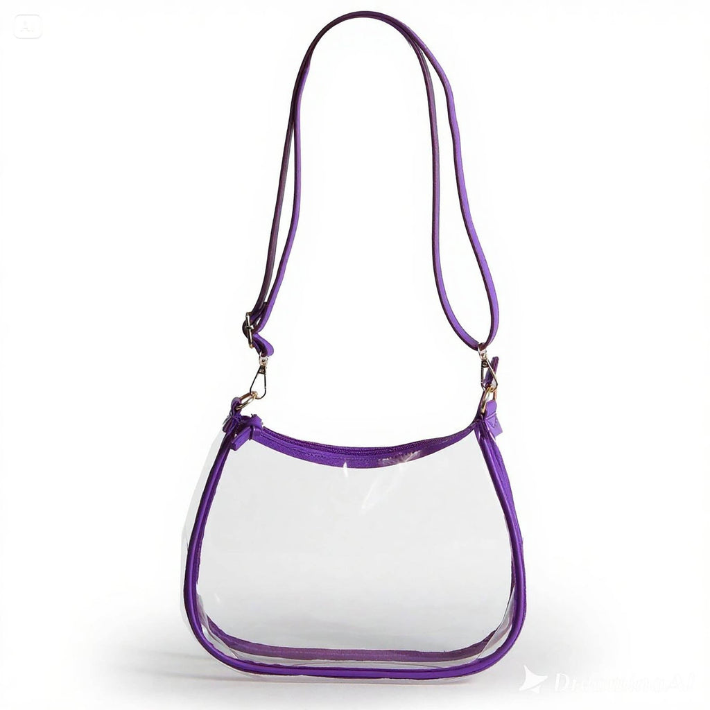 Clemson Tigers Sara Clear Purse with Skinny Scarf