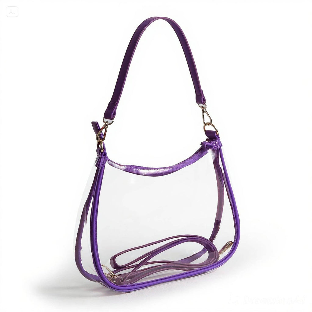 Clemson Tigers Sara Clear Purse with Skinny Scarf