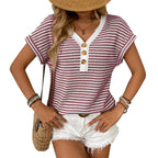 Olivia V-Neck Button Top
