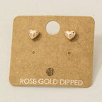 Rosa Gold  & Gold Mini Heart Earrings