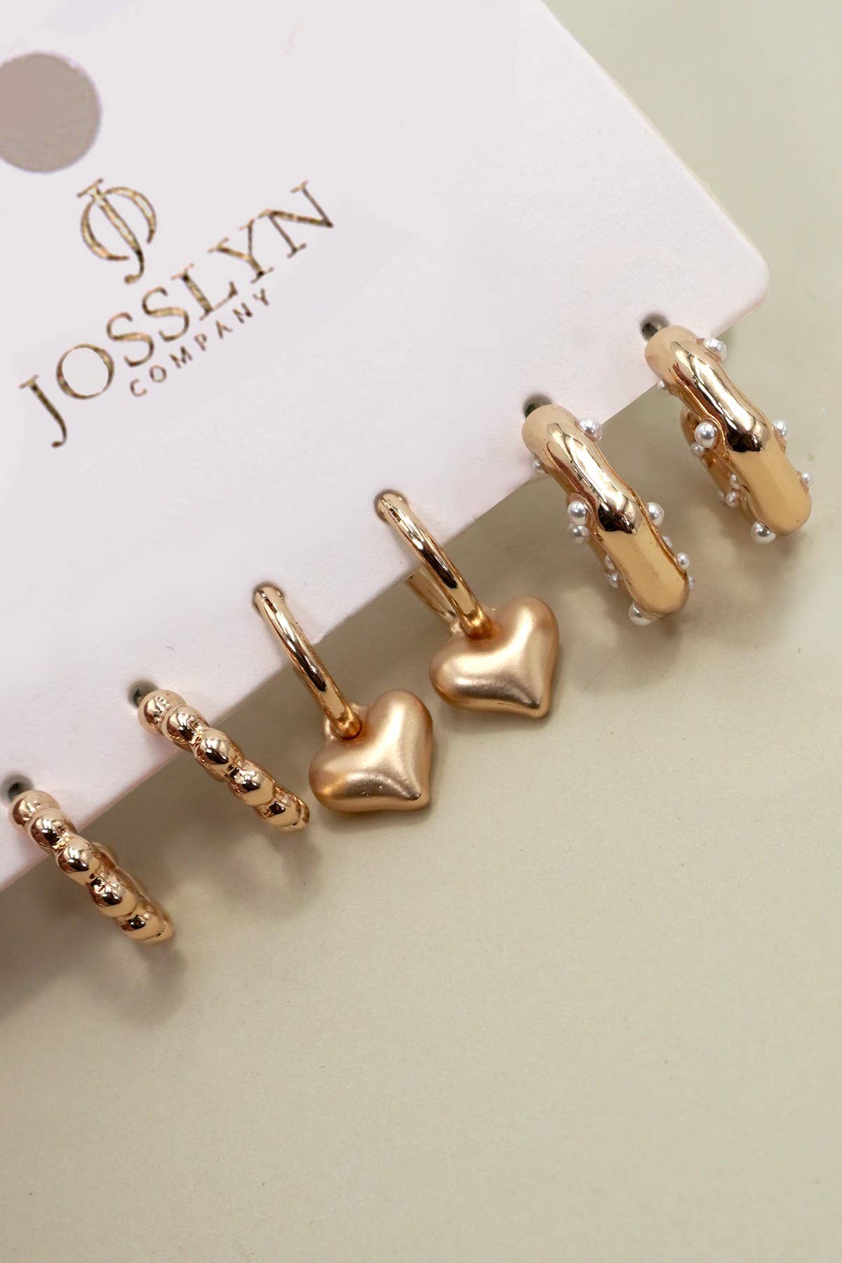 HEART DROP HOOP EARRINGS
